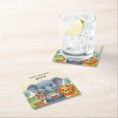 Woodland Animals Storybook Birthday Kartonnen Onderzetters (Insitu)