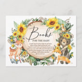 Woodland Animals Sunflower Greenery Books for Baby Informatiekaartje (Voorkant)