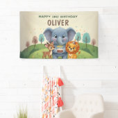 Woodland Animals Sweet 3rd Birthday Spandoek (Insitu)
