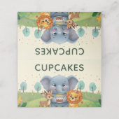 Woodland Animals Sweet Birthday Cupcakes Plaatskaartje (Buitenkant ongevouwen)