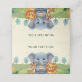 Woodland Animals Sweet Birthday Tent Plaatskaartje (Buitenkant ongevouwen)