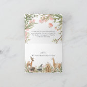 Woodland Animals | Sweet Spring Floral Hartelijk d Bedankkaart (Binnen)
