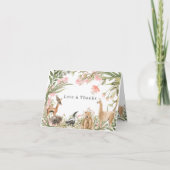 Woodland Animals | Sweet Spring Floral Hartelijk d Bedankkaart (Voorkant)