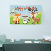 Woodland Animals Theme Birthday Party Banner (Beurs)