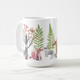 Woodland Animals Trees Greenery Forest 15 oz. Mokk Koffiemok