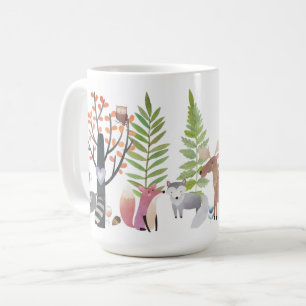 Woodland Animals Trees Greenery Forest 15 oz. Mokk Koffiemok