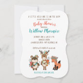 Woodland Animals Tribal Boho Baby shower Invite Kaart (Voorkant)