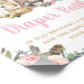 Woodland Animals Tribal Boho Floral Diaper Raffle Poster (Hoek)