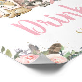 Woodland Animals Tribal Boho Floral Drink Cheers Poster (Hoek)