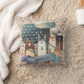 Woodland Animals Tribal Pillow - Geboren als wild Kussen (Deken)