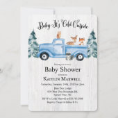 Woodland Animals Truck Baby shower Invitation Kaart (Voorkant)