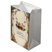 "Woodland Animals Verjaardag Gift Bag | rustieke p Medium Cadeauzakje (Voorkant Gekanteld)