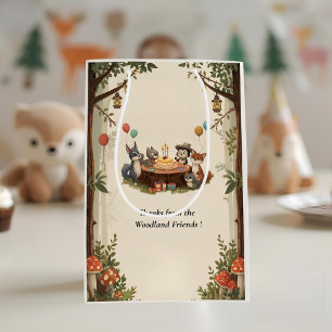 "Woodland Animals Verjaardag Gift Bag   rustieke p Medium Cadeauzakje