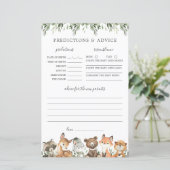 Woodland Animals Voorspellingen en Advies Kaart (Staand voorkant)