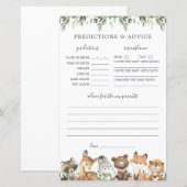 Woodland Animals Voorspellingen en Advies Kaart (Voorkant / Achterkant)