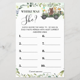 Woodland Animals Waar was de Kaart van het schoene