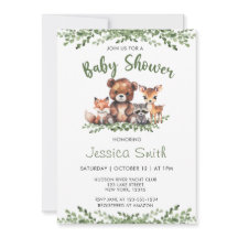 WOODLAND ANIMALS WATERVERF BABY SHOWER