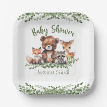 WOODLAND ANIMALS WATERVERF BABY SHOWER