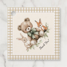 Woodland Animals Waterverf Baby shower servetten
