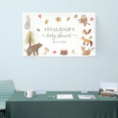 Woodland Animals Waterverf Cute Baby shower Spandoek (Beurs)