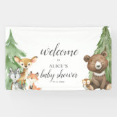 Woodland Animals Welcome Baby shower Banner (Horizontaal)