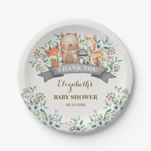 Woodland Animals / Whimsical Forest Baby shower Papieren Bordje