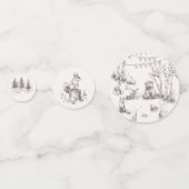 Woodland Animals Whimsical Winter Baby shower Confetti (Achterkanten)