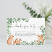 Woodland Animals White Books Request Insert Card Informatiekaartje (Staand voorkant)