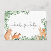 Woodland Animals White Books Request Insert Card Informatiekaartje (Achterkant)