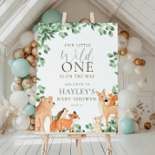 Woodland Animals White Wild One Welkomstbord Poster