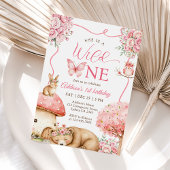 Woodland Animals Wild One 1st Birthday Kaart