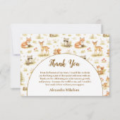 Woodland Animals Wild One Birthday Bedankkaart (Voorkant)