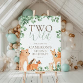 Woodland Animals Wild One Second Birthday Welkom Poster