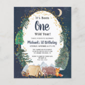 Woodland Animals Wilde 1 1e verjaardag (Voorkant)