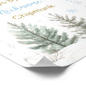 Woodland Animals Winter 1st Birthday Milestone Poster (Hoek)