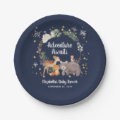 Woodland Animals Winter Baby shower Papieren Bordje (Voorkant)