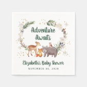 Woodland Animals Winter Baby shower Servet (Voorkant)