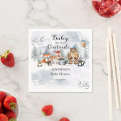 Woodland Animals Winter Baby shower Servet (Insitu)