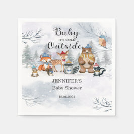 Woodland Animals Winter Baby shower Servet