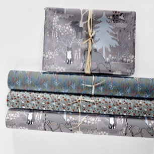 Woodland Animals Winter Bossen Inpakpapier Blad Vel