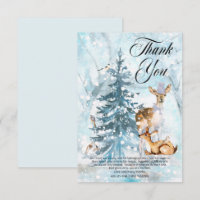 Woodland Animals Winter Boy Baby shower