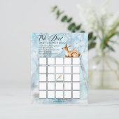 Woodland Animals Winter Boy Baby shower Bingo Card (Staand voorkant)