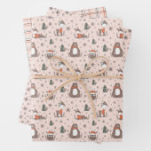 Woodland Animals Winter Inpakpapier Vel (In situ)