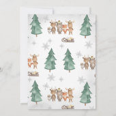 Woodland Animals Winter Onederland Verjaardag Kaart (Achterkant)