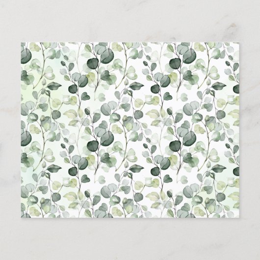 Woodland Animals Wishes for Baby Baby shower card Flyer (Achterkant)