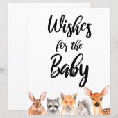 Woodland Animals Wishes for the Baby Sign (Voorkant / Achterkant)