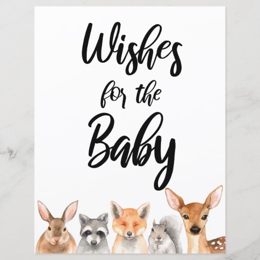 Woodland Animals Wishes for the Baby Sign (Voorkant)