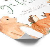 Woodland Animals Witte Boeken en Geschenken Teken Poster (Hoek)
