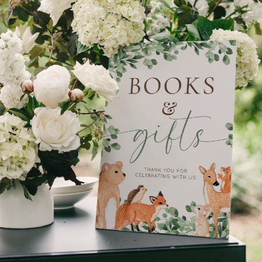 Woodland Animals Witte Boeken en Geschenken Teken Poster