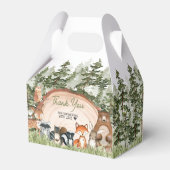 Woodland Animals Wood Slice Baby shower Bedankdoosjes (Achterkant)